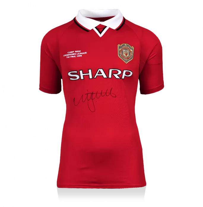 Nicky Butt Front Signed Manchester United 1999 Home Shirt