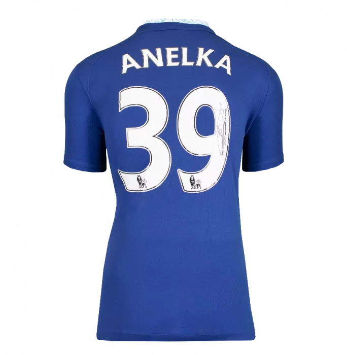 Nicolas Anelka Back Signed Modern Chelsea FC Home Shirt In Deluxe Packaging