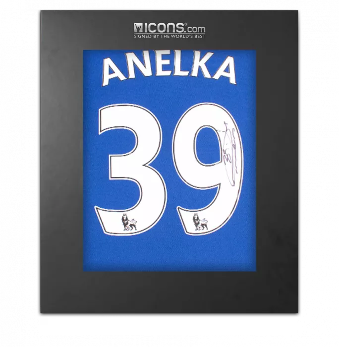 Nicolas Anelka Back Signed Modern Chelsea FC Home Shirt In Deluxe Packaging