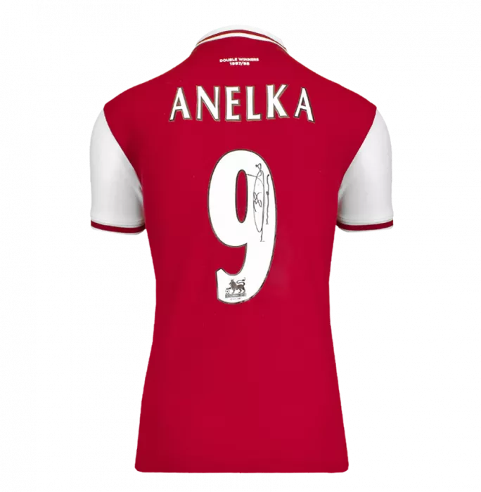 Nicolas Anelka Back Signed Retro Arsenal Home Shirt In Hero Frame: Option 1