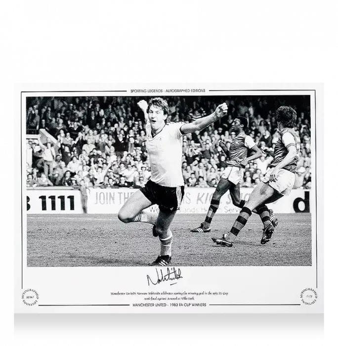 Norman Whiteside Signed Manchester United Photo In Premium Photo Frame