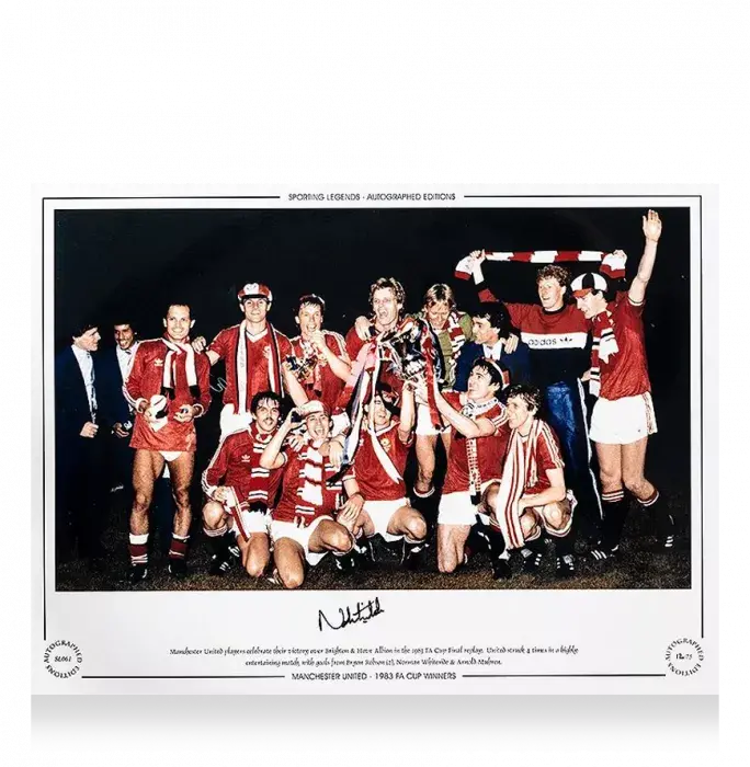 Norman Whiteside Signed Manchester United Photo