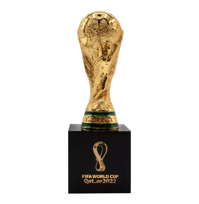 Official 2022 FIFA World Cup™ Replica Trophy On Pedestal