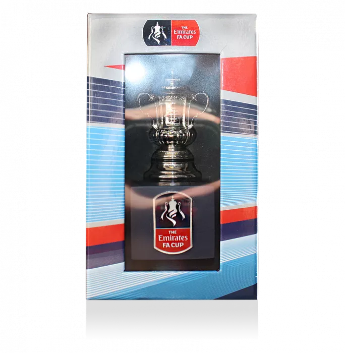 Official Emirates FA Cup Mini 3D Replica Trophy On Pedestal
