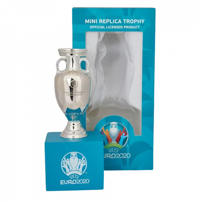 Official UEFA EURO 2020 3D Mini Replica Trophy On Pedestal