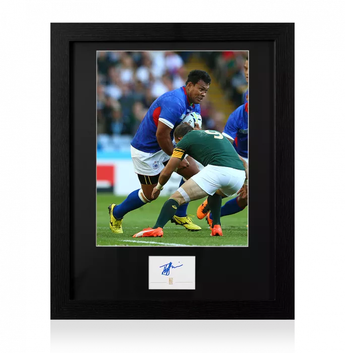 Ofisa Treviranus Signed Rugby World Cup 2015 Card And Samoa Photo Frame