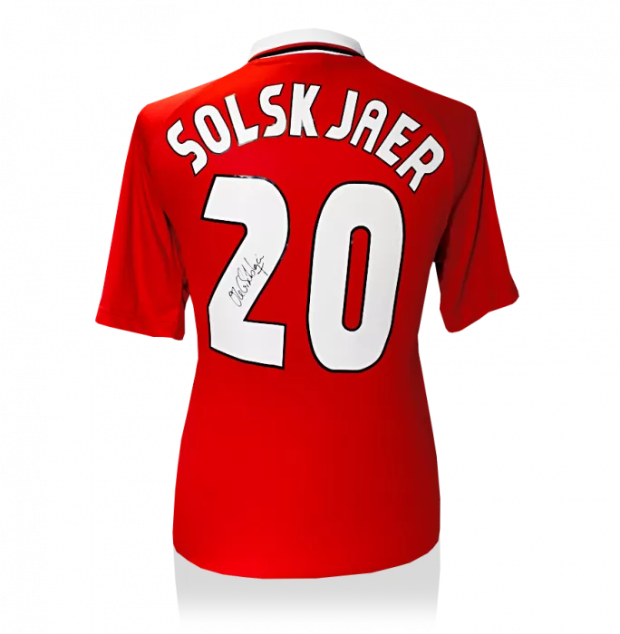 Ole Gunnar Solskjaer Back Signed Manchester United 1999 Home Shirt