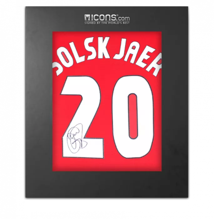 Ole Gunnar Solskjaer Back Signed Manchester United 2021-22 Home Shirt In Deluxe Packaging