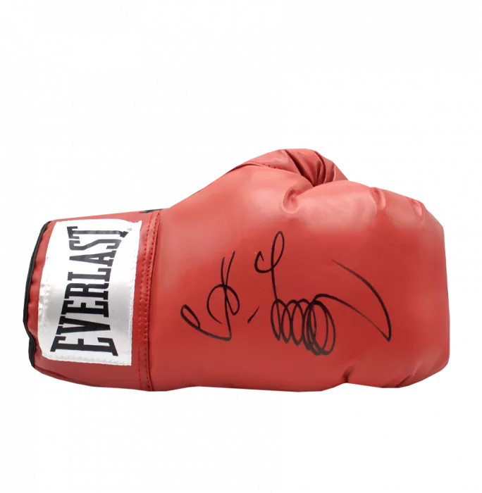 Oleksandr Usyk Signed Red Everlast Boxing Glove In Bubble Frame: Option 1