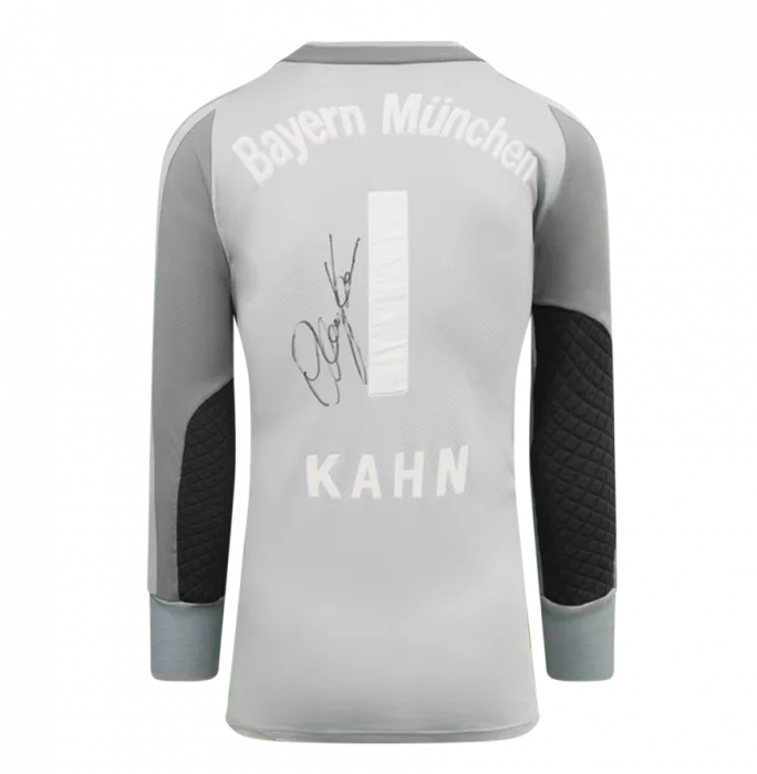 Oliver Kahn Back Signed FC Bayern Munich 2001-02 Goalkeeper Shirt In Classic Frame