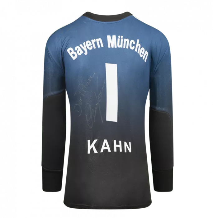 Oliver Kahn Back Signed FC Bayern Munich 2002-03 Goalkeeper Shirt - Der Titan Inscription In Hero Frame: Option 1