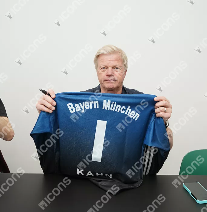Oliver Kahn Back Signed FC Bayern Munich 2002-03 Goalkeeper Shirt - Der Titan Inscription In Classic Frame