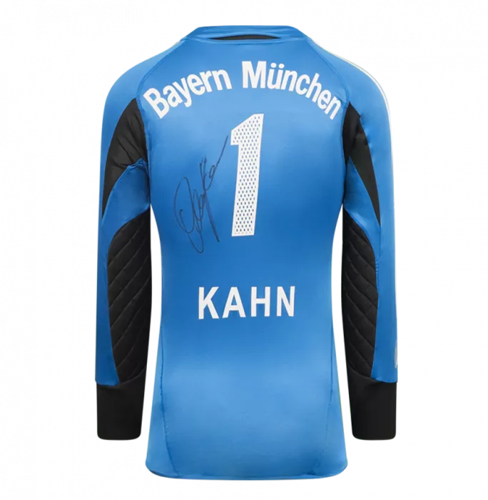 Oliver Kahn Back Signed FC Bayern Munich 2004-05 Goalkeeper Shirt In Hero Frame: Option 1