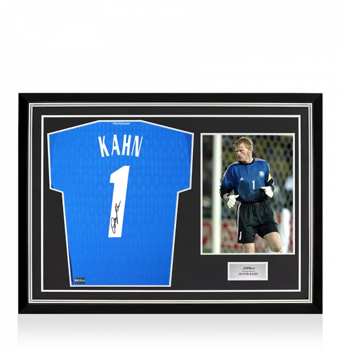 Oliver Kahn Back Signed Germany 2023 Goalkeeper Shirt In Hero Frame: Option 1