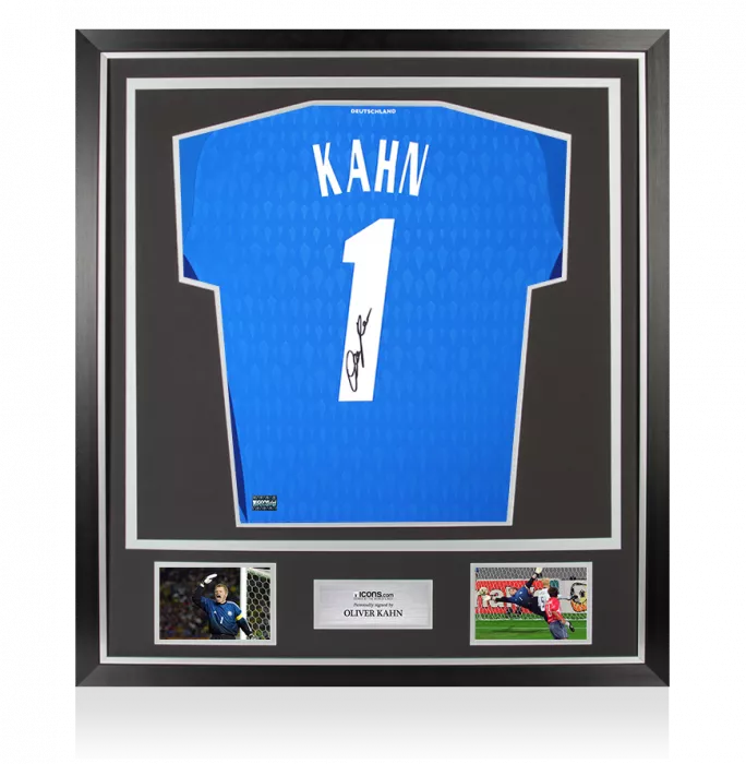 Oliver Kahn Back Signed Germany 2023 Goalkeeper Shirt In Classic Frame