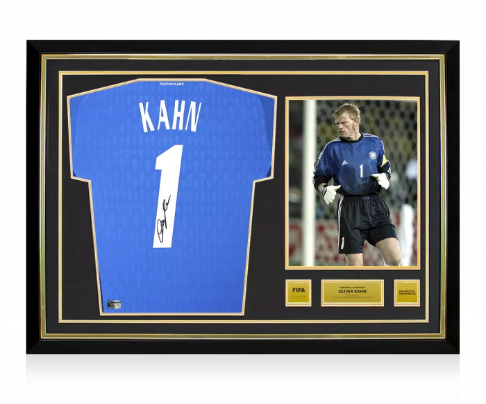Oliver Kahn Official FIFA World Cup™ Back Signed and Hero Framed Germany 2023 Goalkeeper Shirt