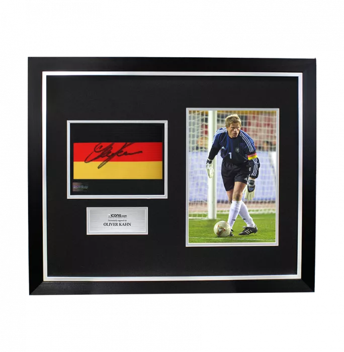 Oliver Kahn Signed and Framed Germany Captain's Armband