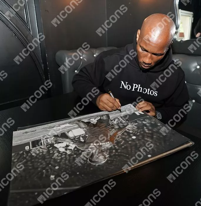 Original Didier Drogba Signed And Premium Framed Tribute Artwork: Chelsea Legend