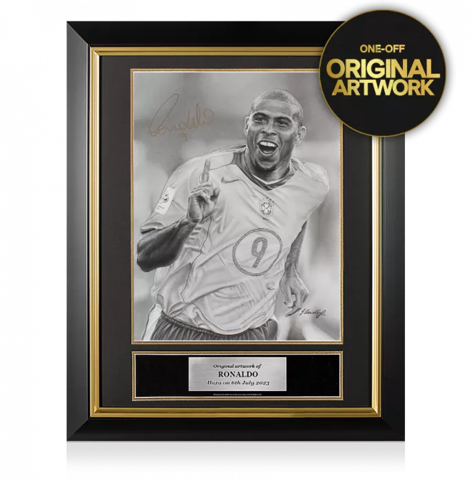 Original Ronaldo Signed and Premium Framed Tribute Artwork