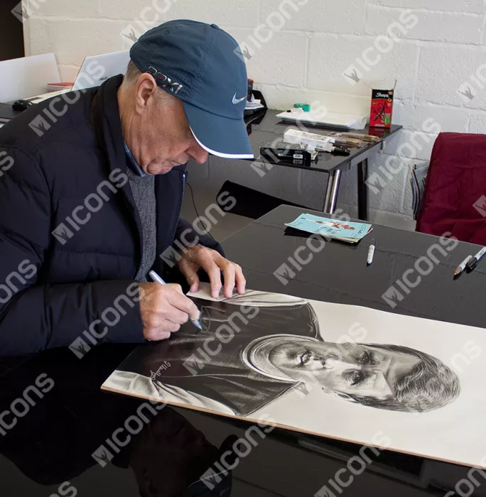 Original Sir Geoff Hurst Signed And Premium Framed Tribute Artwork: West Ham United Legend