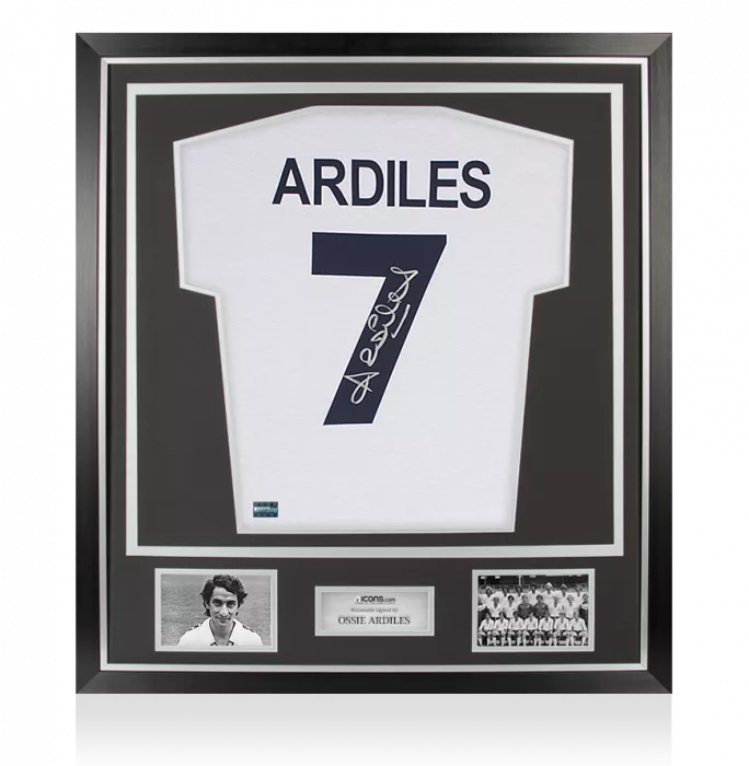Ossie Ardiles Back Signed Tottenham Hotspur 1978 Home Shirt In Classic Frame