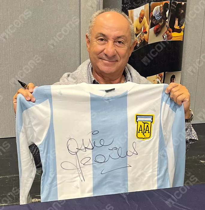 Ossie Ardiles Front Signed Argentina 1978 Home Shirt