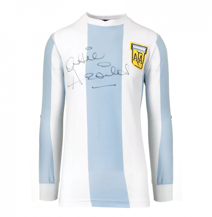 Ossie Ardiles Front Signed Argentina 1978 Home Shirt