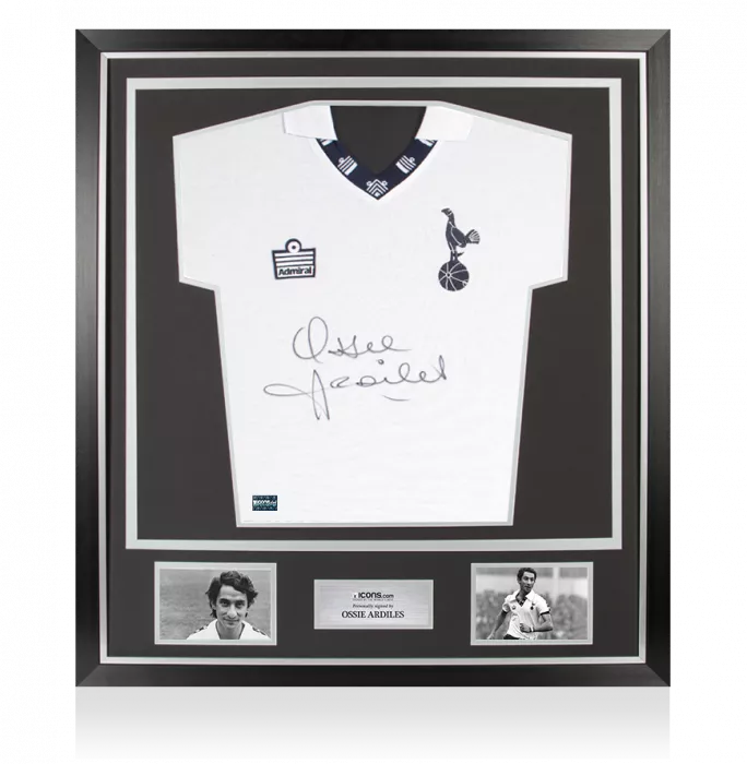 Ossie Ardiles Front Signed Tottenham 1978-79 Home Shirt In Classic Frame