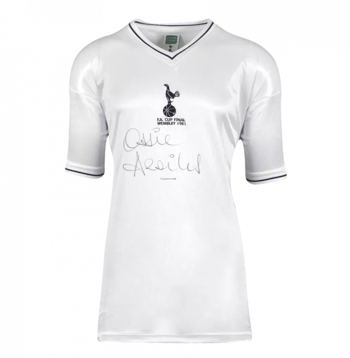 Ossie Ardiles Front Signed Tottenham 1981-82 Home Shirt In Classic Frame