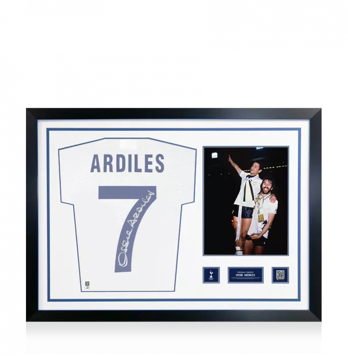 Ossie Ardiles Official Tottenham Hotspur Signed And Framed 1978 Home Shirt