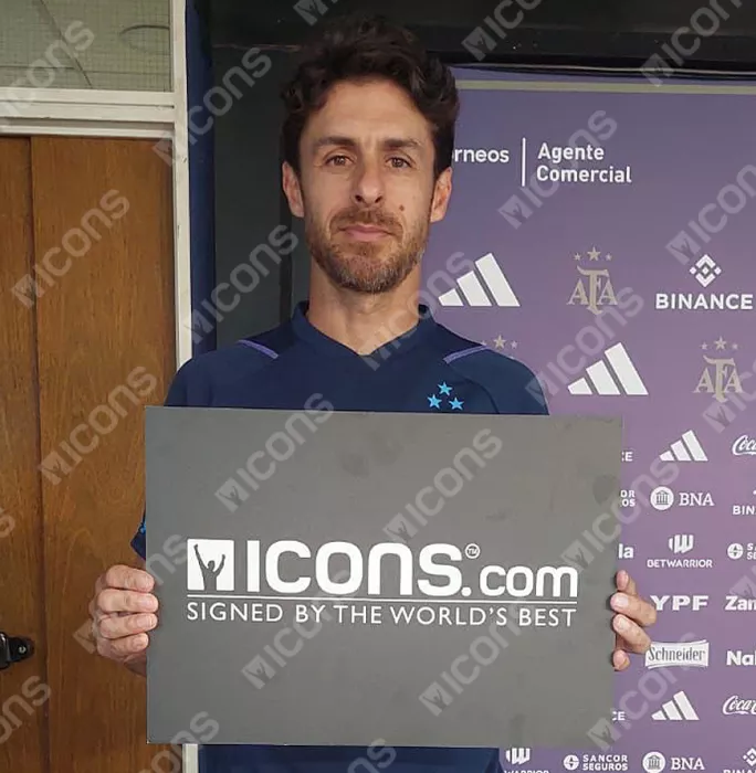 Pablo Aimar Back Signed Modern Argentina Home Shirt