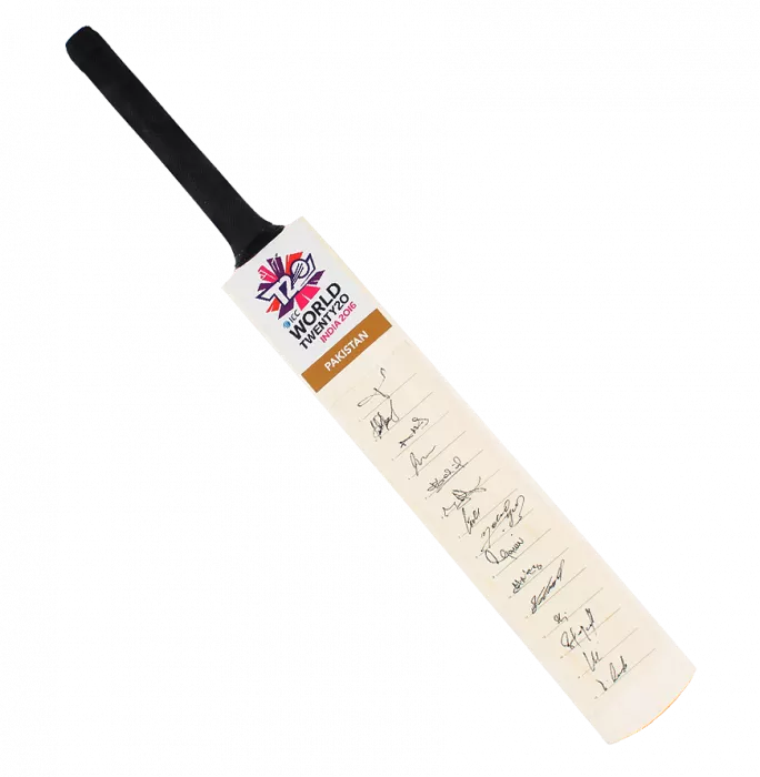 Pakistan Team Signed 2016 ICC World Twenty20 Cricket Bat