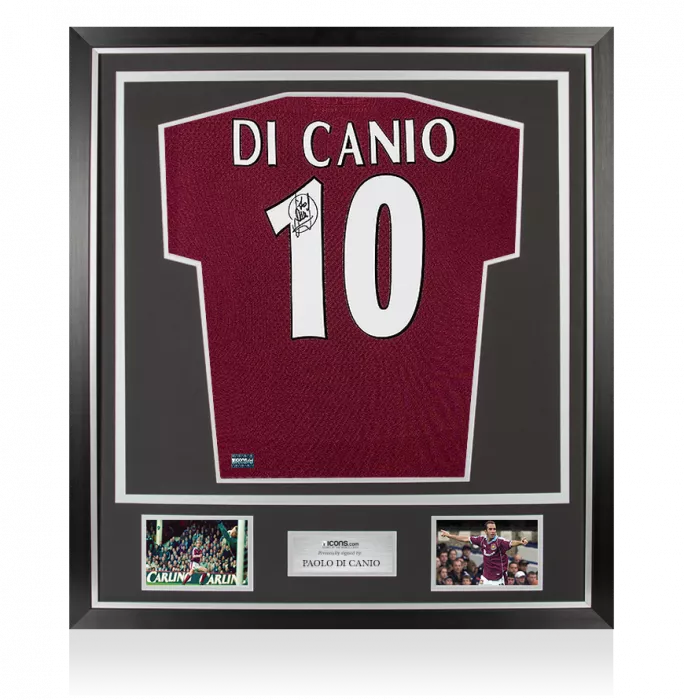 Paolo Di Canio Back Signed West Ham United Shirt In Classic Frame
