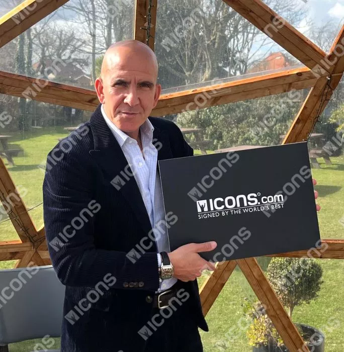 Paolo Di Canio Front Signed Celtic 1996 Home Shirt In Classic Frame