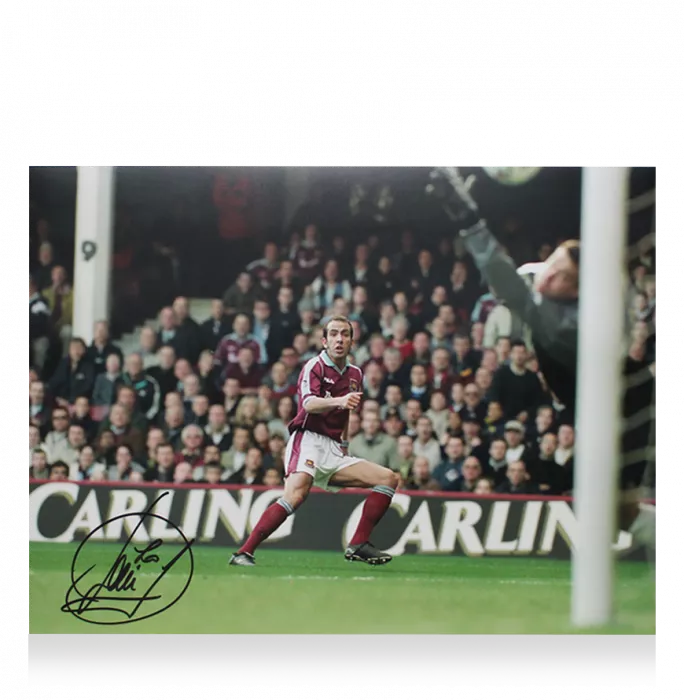 Paolo Di Canio Signed West Ham Photo In Black Wooden Frame: Italian Magic