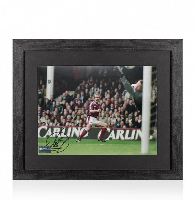 Paolo Di Canio Signed West Ham Photo In Black Wooden Frame: Italian Magic