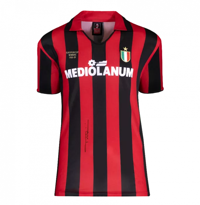 Paolo Maldini Official AC Milan Front Signed And Framed 1988 Home Shirt: European Cup Winner 1988-89 Edition
