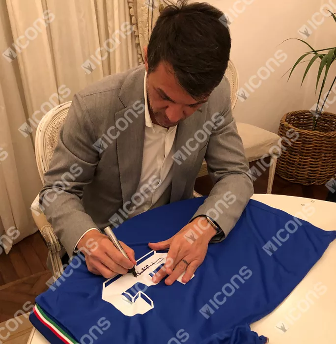 Paolo Maldini Signed And Framed Italy 1990 Home Shirt In Classic Frame