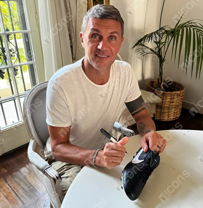 Paolo Maldini Signed Black Nike Premier FG Boot