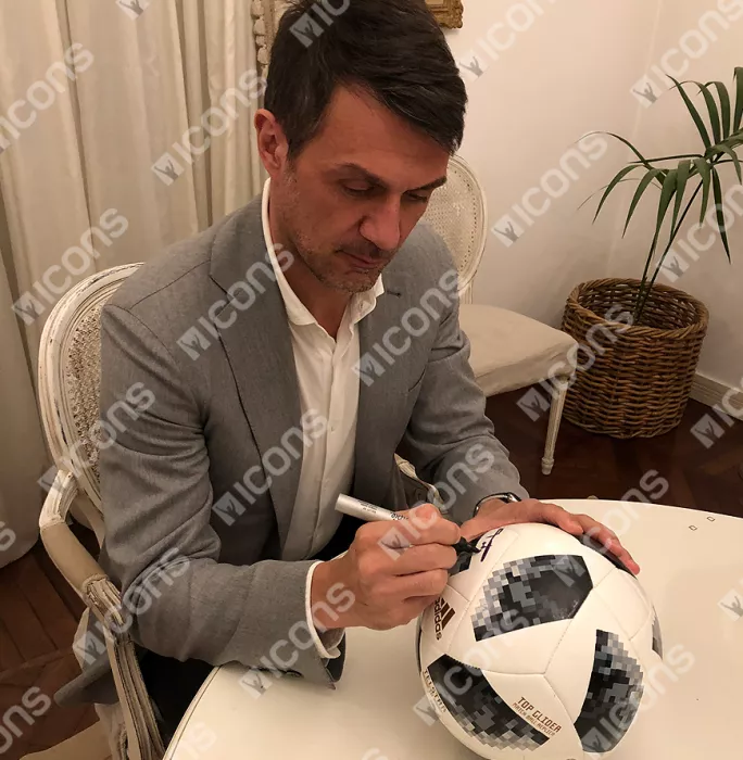 Paolo Maldini Signed FIFA World Cup Telstar 18 Football