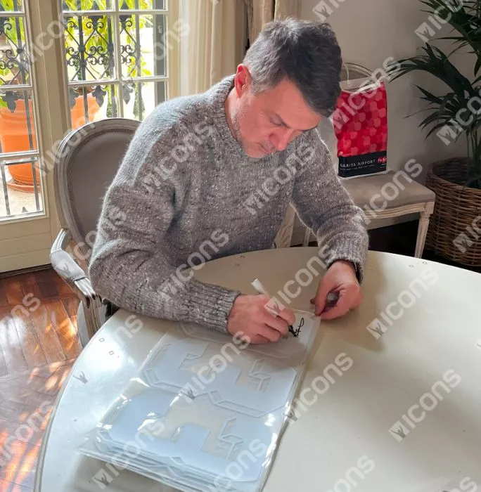 Paolo Maldini Signed Italy 1990 Home Shirt With Fan Style Number In Deluxe Packaging