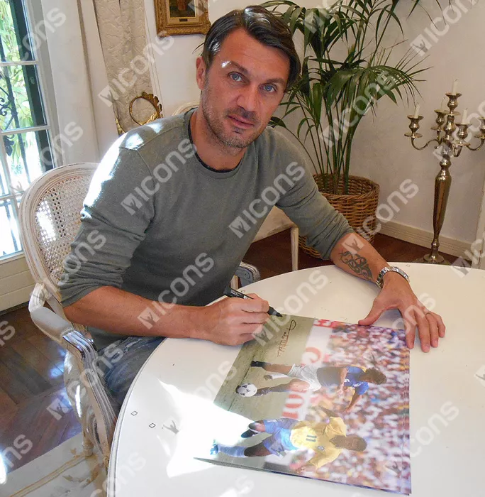 Paolo Maldini Signed Italy Photo: 1994 FIFA World Cup Final