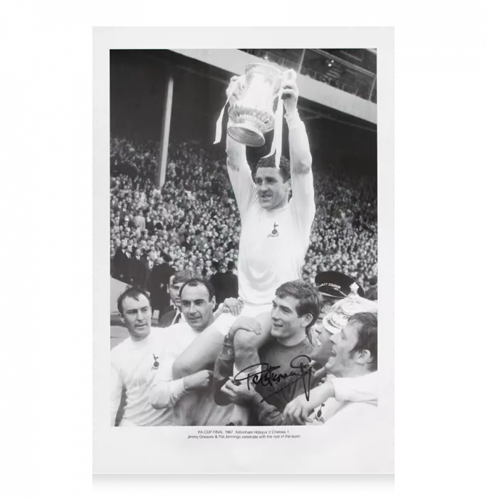 Pat Jennings Hand Signed Tottenham Hotspur Photo - FA Cup Final 1967