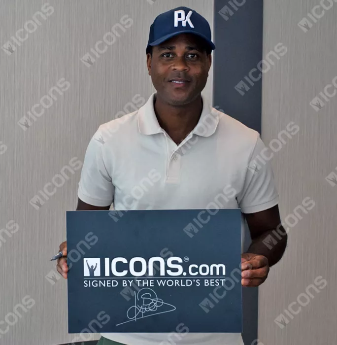 Patrick Kluivert Back Signed Modern Ajax Home Shirt In Hero Frame: Option 1