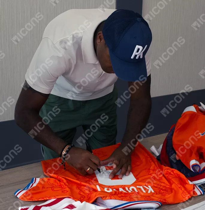 Patrick Kluivert & Dirk Kuyt Signed Netherlands Shirts In Classic Dual Frame