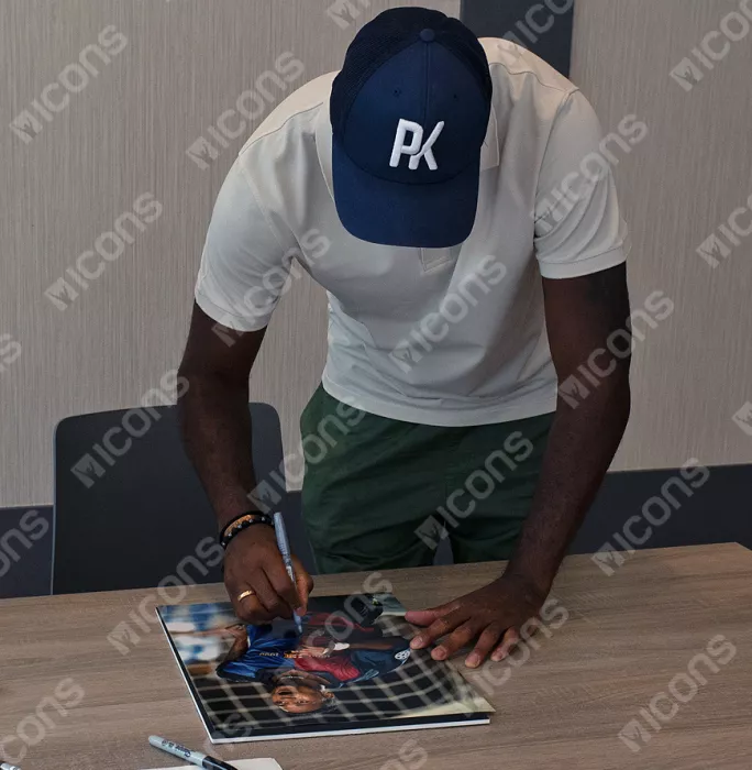 Patrick Kluivert Official FC Barcelona Signed And Framed Photo: UEFA Champions League Goal