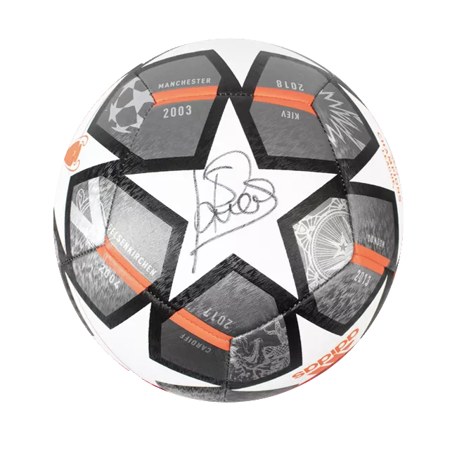 Patrick Kluivert Official UEFA Champions League Signed Football In Acrylic Case