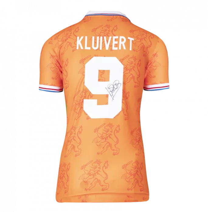 Patrick Kluivert Signed Netherlands & Ajax Shirts In Classic Dual Frame