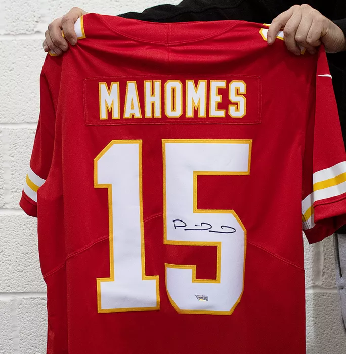 Patrick Mahomes Back Signed Kansas City Chiefs Home Jersey