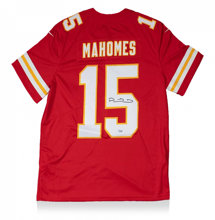 Patrick Mahomes Back Signed Kansas City Chiefs Home Jersey